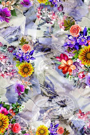 花卉印花华亿平台图片