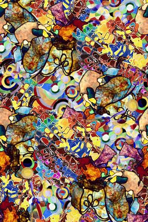 抽象印花华亿平台图片