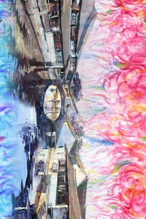 围巾印花华亿平台图片