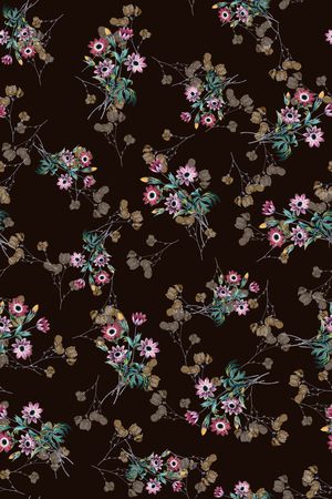 花卉印花华亿平台图片