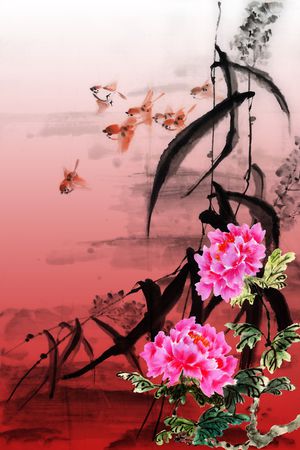 花卉印花华亿平台图片