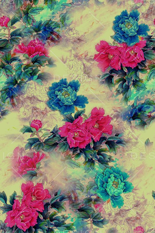 花卉印花华亿平台图片