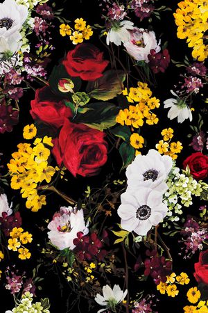 花卉印花华亿平台图片