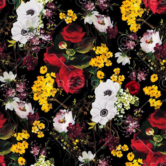 花卉印花华亿平台图片