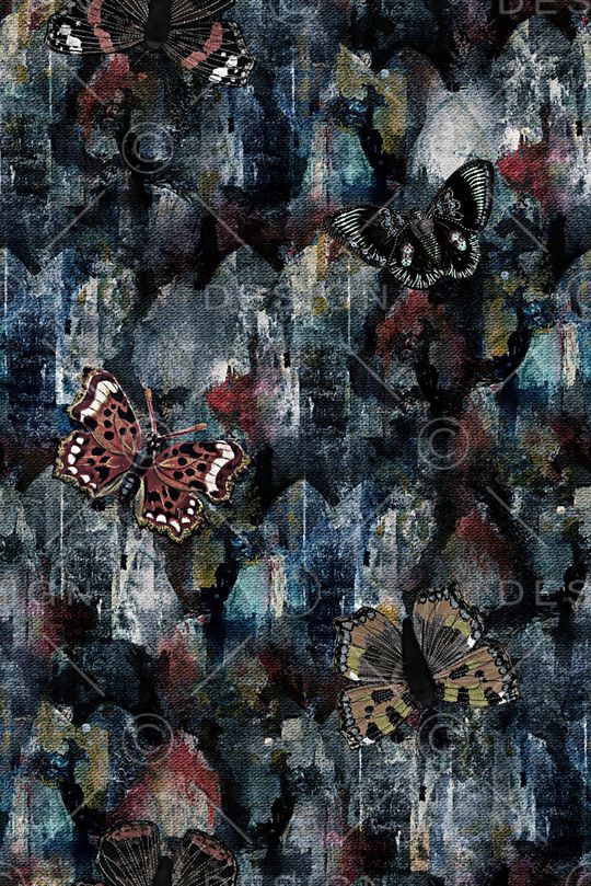 蝴蝶印花华亿平台图片