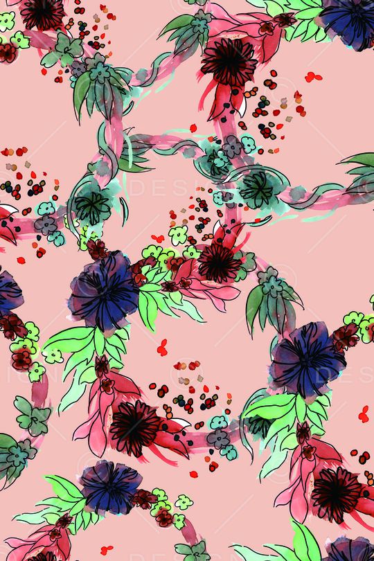 花卉印花华亿平台图片