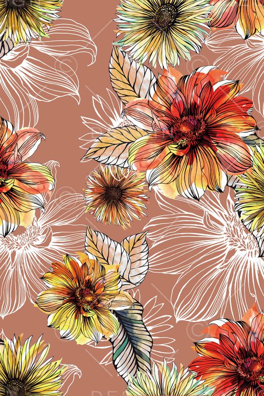 花卉印花华亿平台图片