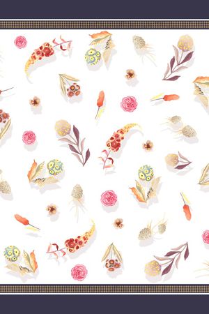 水彩花卉印花华亿平台图片