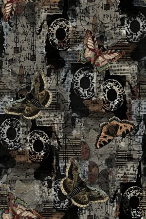 蝴蝶印花华亿平台图片