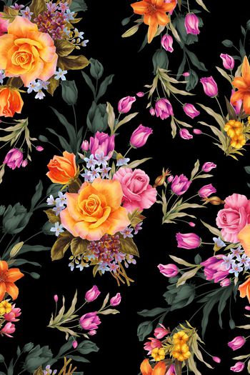 926525-原创手绘花卉丰富花簇优雅成熟风-2