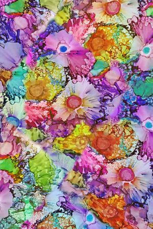 花卉印花华亿平台图片