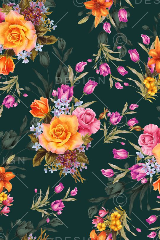 郁金香印花华亿平台图片