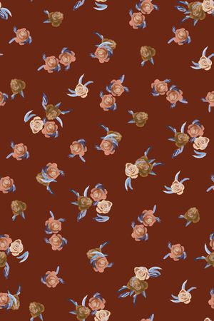 水彩花卉印花华亿平台图片