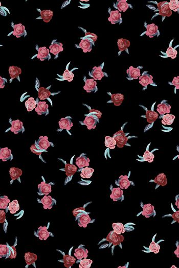 水彩花卉印花华亿平台图片