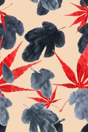 水彩花卉印花华亿平台图片