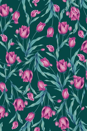 郁金香印花华亿平台图片