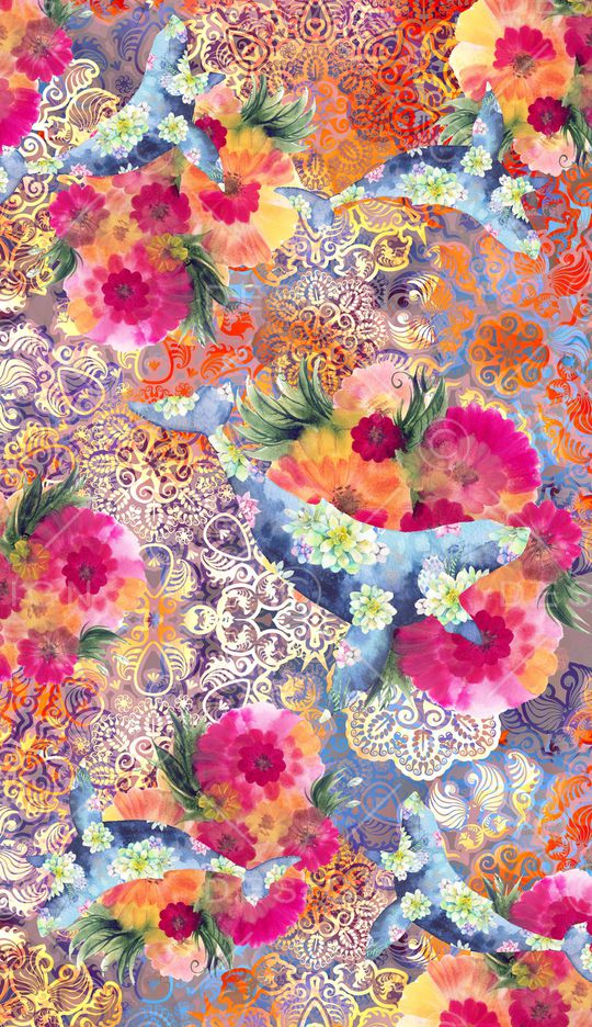 花卉印花华亿平台图片