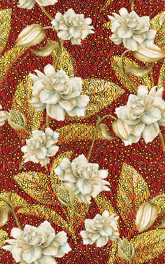 花卉印花华亿平台图片