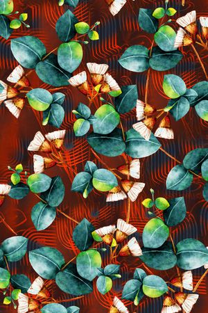 花卉印花华亿平台图片