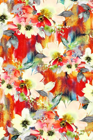 花卉印花华亿平台图片