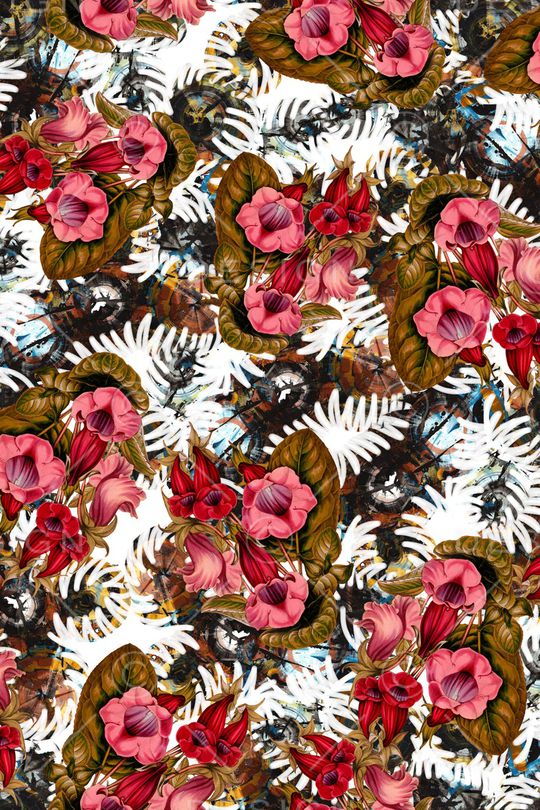 花卉印花华亿平台图片