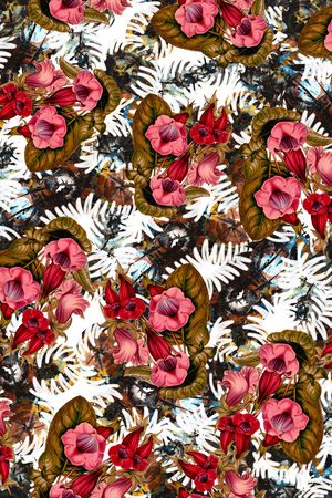 花卉印花华亿平台图片