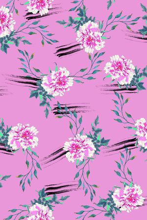 花卉印花华亿平台图片