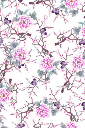 花卉印花华亿平台图片