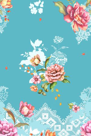 花卉印花华亿平台图片