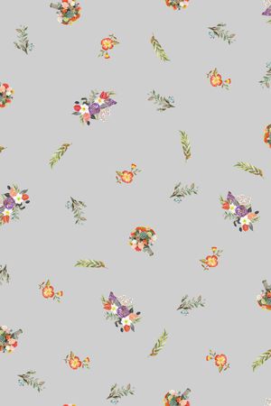 水彩花卉印花华亿平台图片