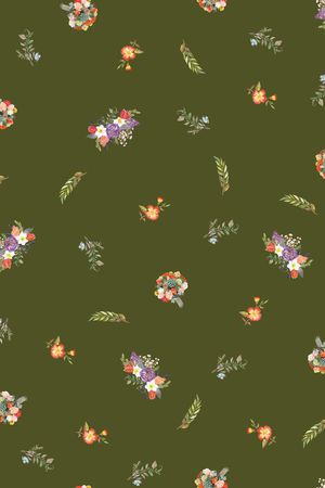 水彩花卉印花华亿平台图片