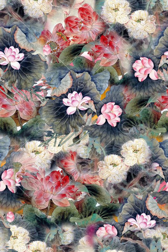 水墨风印花华亿平台图片