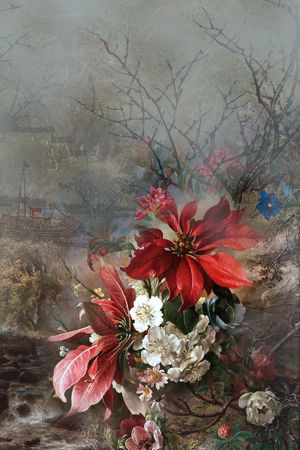 树枝印花华亿平台图片