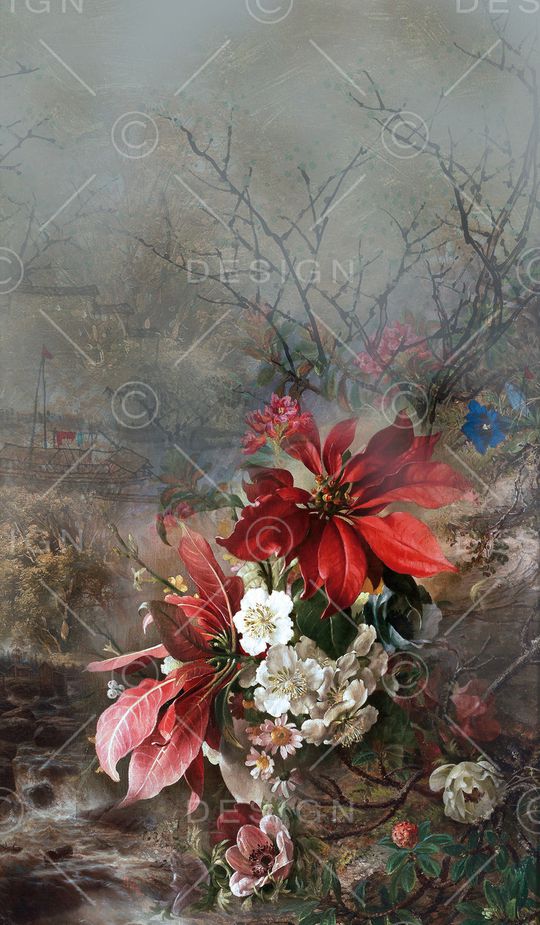 树枝印花华亿平台图片