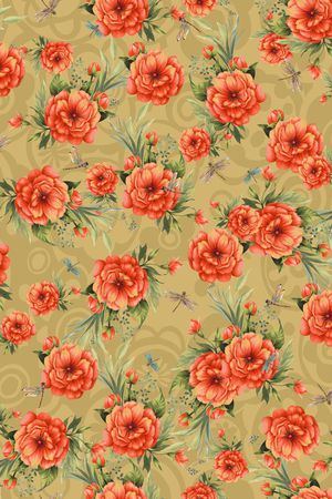 彩底花卉印花华亿平台图片