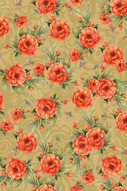 彩底花卉印花华亿平台图片