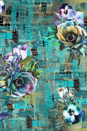 花卉印花华亿平台图片