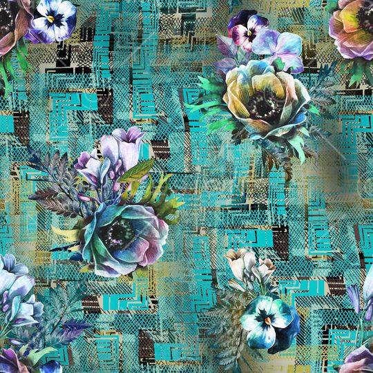 花卉印花华亿平台图片