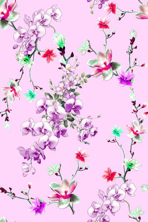 花卉印花华亿平台图片