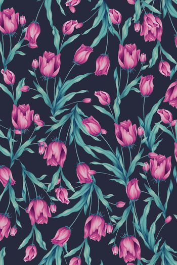 郁金香印花华亿平台图片