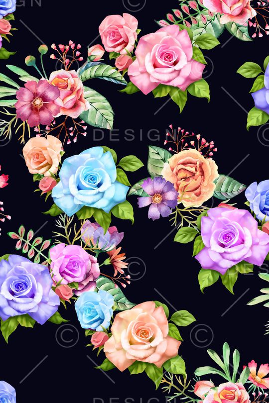 花卉印花华亿平台图片