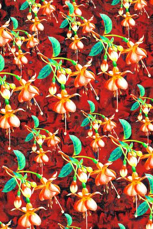 水彩花卉印花华亿平台图片