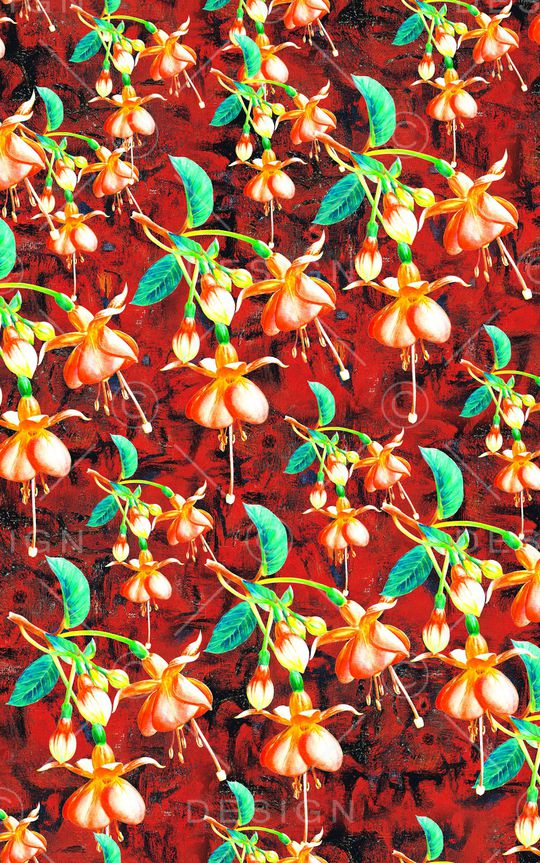 水彩花卉印花华亿平台图片