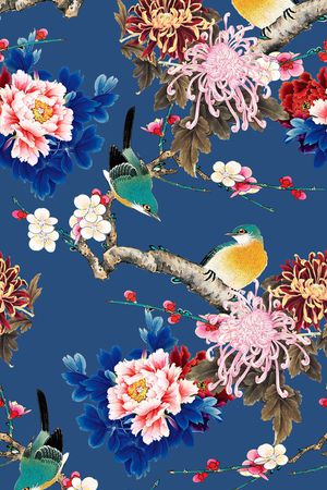 花卉印花华亿平台图片