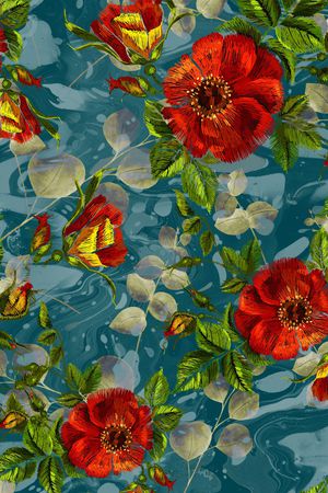 花卉印花华亿平台图片