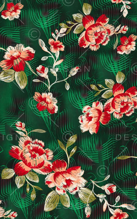 花卉印花华亿平台图片