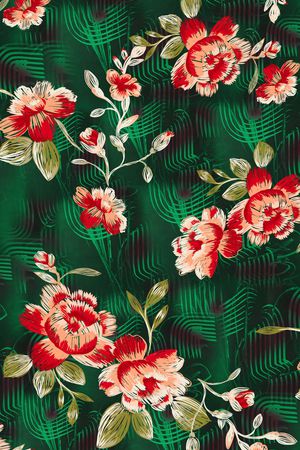 花卉印花华亿平台图片