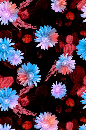 花卉印花华亿平台图片