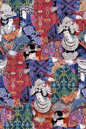 民族风印花华亿平台图片