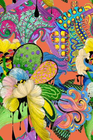 花卉印花华亿平台图片